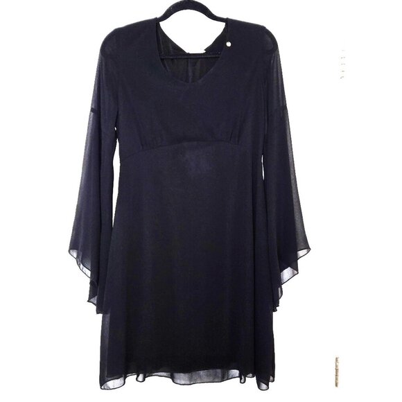 Rinascimento Boho Style Dress with Bell Sleeves Black, size M NWT - Picture 1 of 15